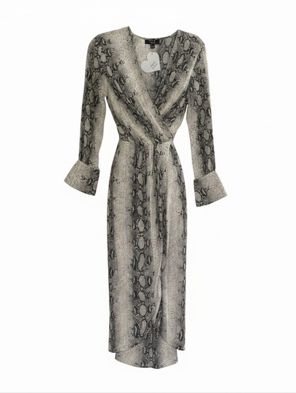 Paper Heart Snake Skin Print Wrap Dress Size S NWT